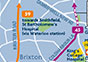 detail of bus change map